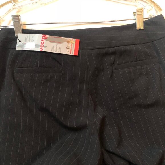 rafaella, Black with Grey pinstripe, dressy, straight leg pants, Sz: 8, NWT - Picture 8 of 12